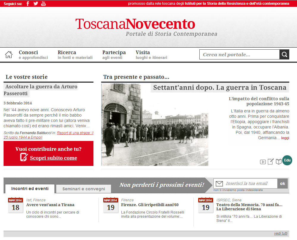 ToscanaNovecento: il portale
